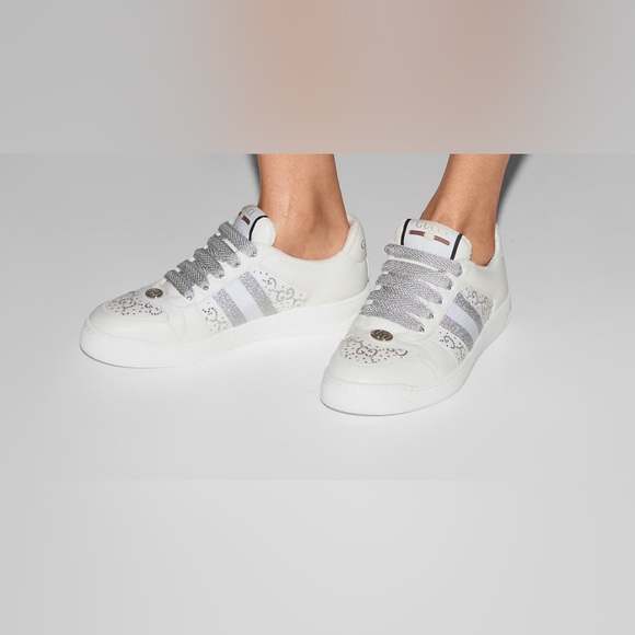 Gucci Women’s Screener Sneakers 38 MSRP $1120 - Picture 2 of 9